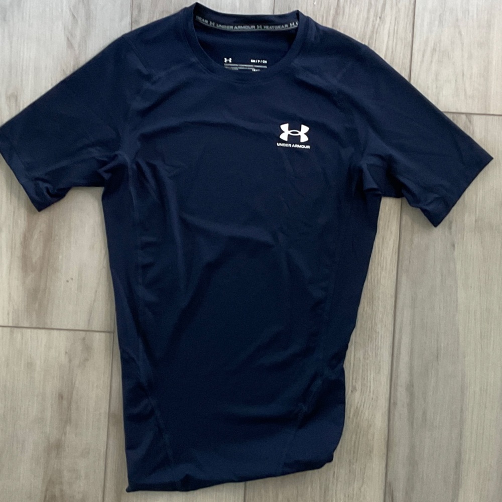 Under Armour HEATGEAR short sleeve compression shirt.